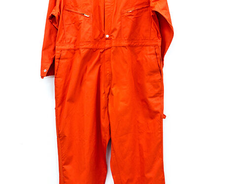 Coverall Orange 100% Cotton 300gsm