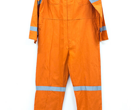 Coverall Orange with Reflecting Stripes