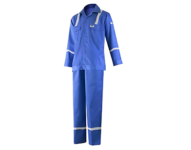 Pant & Shirt  Petro Blue with Reflective Stripes