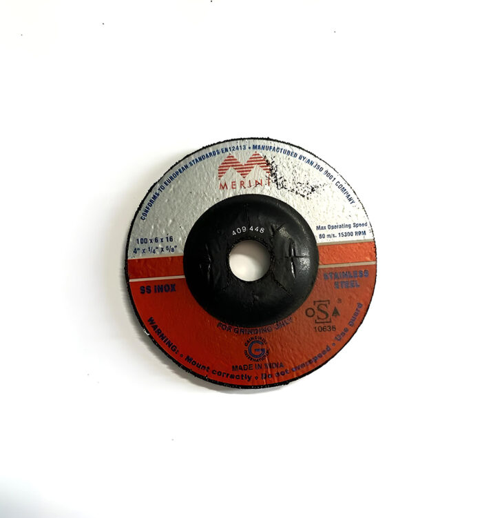 Merint SS Grinding Disc  100x6.0x16.0