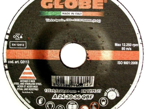 Globe SS Grinding Disc  125 x 6.5 x 22.2
